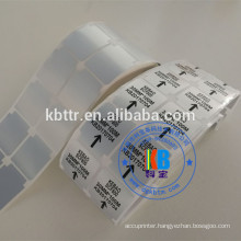 Synthetic Silver PET material adhesive polyester label stickers for barcode printer